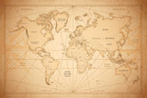 Old vintage map art wallpaper featuring antique world maps and aged paper texture.